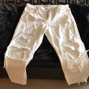 White ripped Zara Jeans